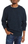 Pendleton Shetland Wool Crewneck Sweater In Indigo Heather