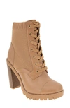 Bcbgeneration Pilas Lace-up Bootie In Tan