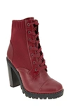 Bcbgeneration Pilas Lace-up Bootie In Rhubarb