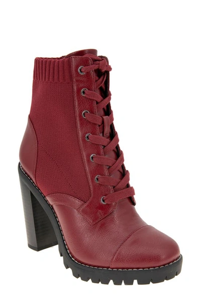 Bcbgeneration Pilas Lace-up Bootie In Rhubarb