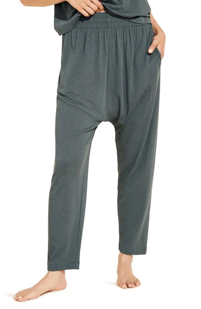 Eberjey Oversize Aloe Infused Cotton Blend Pajama Pants In Kelp