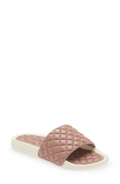 Apl Athletic Propulsion Labs Lusso Quilted Slide Sandal In Beachwood / Pristine