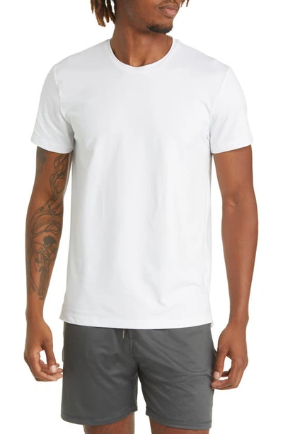Barbell Apparel Split Hem T-shirt In White