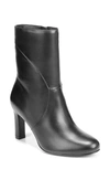 Naturalizer Harlene Mid Shaft Boots True Colors Women's Shoes In Black Leather