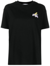 Off-white Floral Arrow Print T-shirt In Black