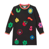 STELLA MCCARTNEY KIDS DRESS IN INLAID BLACK KNIT