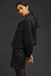 Agolde Charli Classic Denim Trucket Jacket In Black