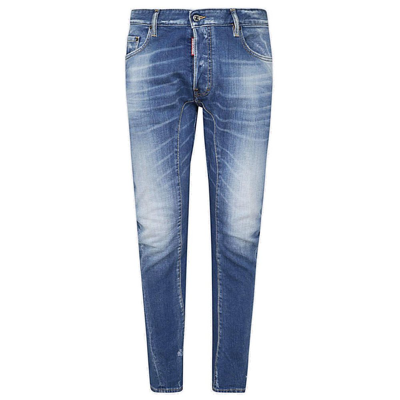 Dsquared2 Tidy Panelled Biker Jeans In Blue