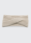 Portolano Ribbed-knit Cashmere Headband In White