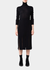 Akris Seamless Turtleneck Wool-silk Sweater In Black