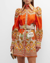 Zimmermann Kaleidoscope Aries Printed Cotton-blend Mini Dress In Aries Zodiac Prin