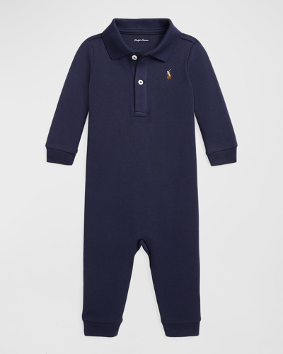 Polo Ralph Lauren Kids' Boy's Pima Polo Coverall In French Navy