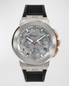 Ferragamo F-80 Titanium Tech Chronograph Silicone Strap Watch, 44mm In Titan Gray Blue