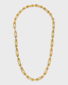 CHARLOTTE CHESNAIS PETITE BINARY CHAIN LONG NECKLACE IN GOLD VERMEIL