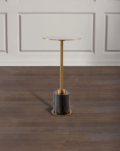 Port 68 Parliament Antiqued Brass Accent Table