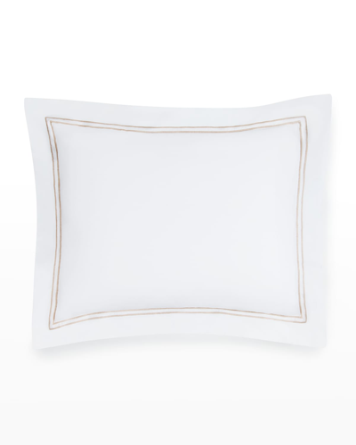 Sferra King New Resort Sham In White/taupe