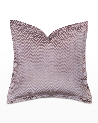 Eastern Accents Evie Velvet Chevron Euro Sham In Mauve