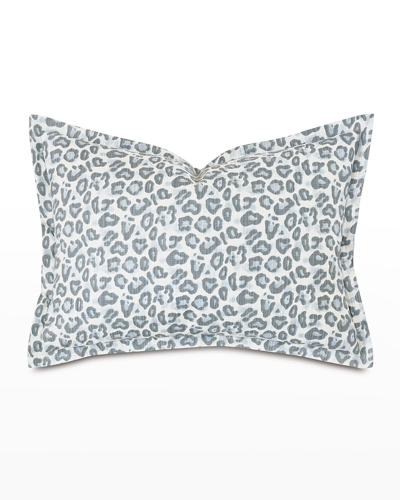 Eastern Accents Liesl Leopard Print Standard Sham In Blue, White