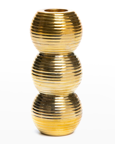 Mackenzie-childs Ribbed Triple Sphere Candle Holder