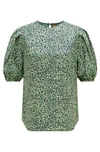 Hugo Boss Seasonal-print Top With Puff Sleeves In Patterned