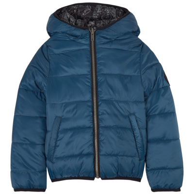 Ikks Kids' Branded Puffer Jacket Blue