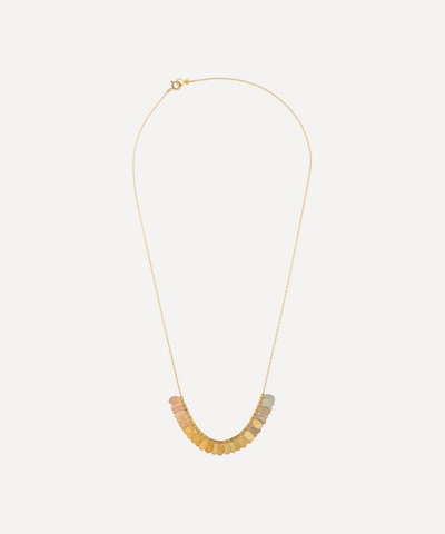 Sia Taylor 18ct-24ct Gold Small Songbird Necklace In Multi