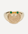 Pascale Monvoisin 9kt Yellow Gold Mira Diamond And Emerald Ring In Gold