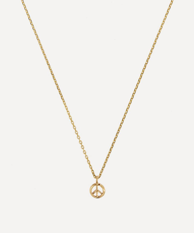 Aurum + Grey 9ct Gold Petite Peace Pendant Necklace
