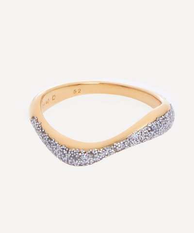 Maria Black Sterling Silver Aura Opal Glitter Band Ring