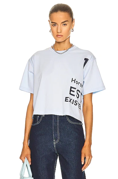 Burberry Laney Cropped T-shirt In Blu