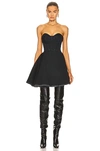 Alexander Mcqueen Sleeveless Denim Minidress In Black