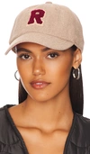 Rag & Bone Addison Varsity Recycled Wool Blend Baseball Cap In Beige