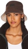 Rag & Bone Brown Addison Beach Hat In Espresso