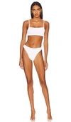 Hunza G Gigi High-leg Crinkle-jersey Bikini In White