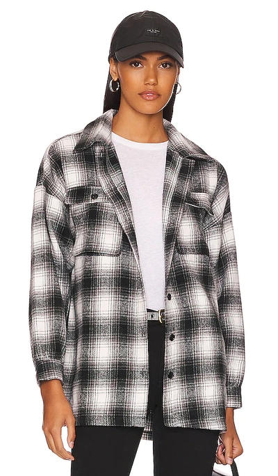 Lovers & Friends Harlow Flannel Shacket In Black & White