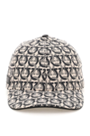 Ferragamo Interlocking Gancini Print Baseball Cap In Multicolor