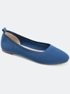 Journee Collection Maryann Knit Flat In Blue