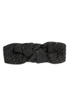 L Erickson Knotted Head Wrap In Shiny Weave