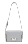 Allsaints Frankie Leather Crossbody Bag In Cement Gray