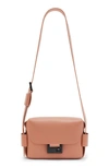 Allsaints Frankie Leather Crossbody Bag In Elasto Pink