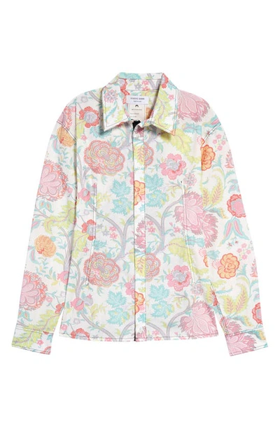 Marine Serre Floral Print Reverse Corset Shirt In Multi