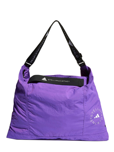 Adidas By Stella Mccartney Purple Duffle Bag In Black