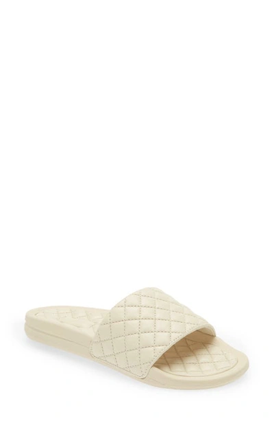 Apl Athletic Propulsion Labs Lusso Quilted Slide Sandal In Parchment