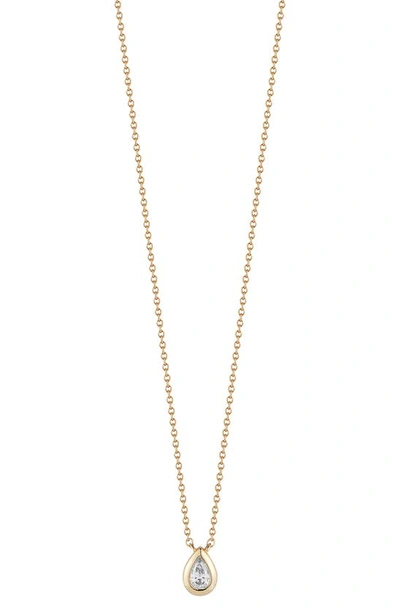 Dana Rebecca Designs Taylor Elaine Pearl Bezel Set Pendant Necklace In Yellow Gold