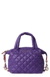 Mz Wallace Micro Sutton Tote In Amethyst/light Gold