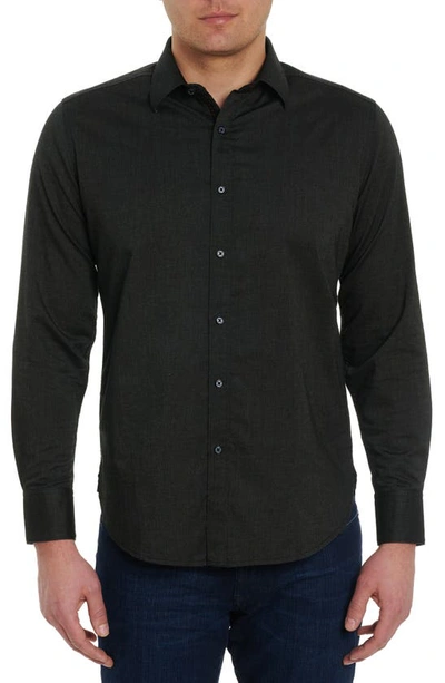 Robert Graham Serpens Cotton Blend Button-up Shirt In Black