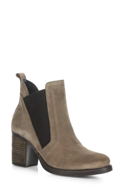 Bos. & Co. Bellini Waterproof Chelsea Boot In Taupe/ Dkbrown Suede