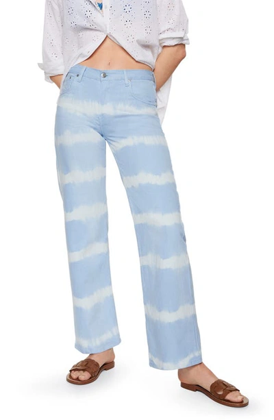 MANGO TIE DYE WIDE LEG JEANS 