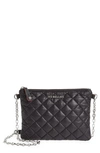 Mz Wallace Ruby Quilted Nylon Crossbody Bag In Black
