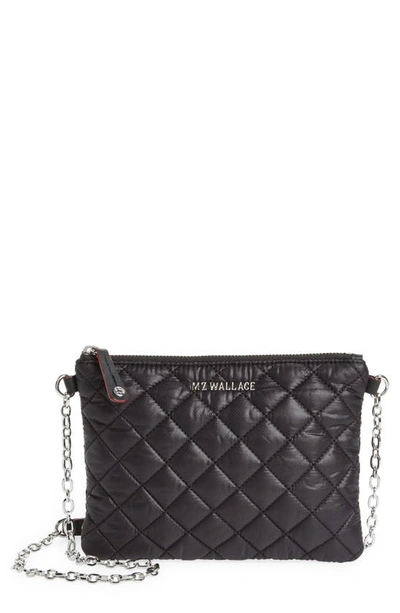 Mz Wallace Ruby Quilted Nylon Crossbody Bag In Black Crosby